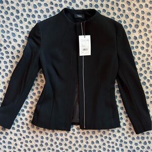 Theory Sculpted Twill Knit Jacket. Black. Petite. Has pockets! NWT